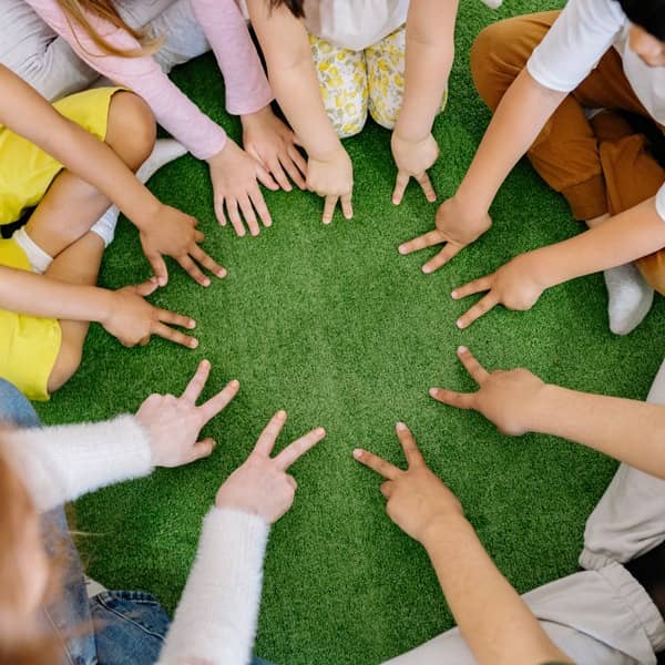 children playing together